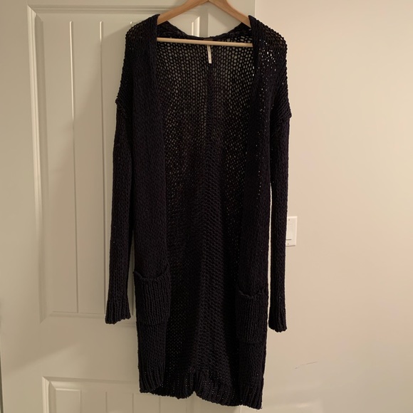 COPY - Navy Slouchy Hole-y Cardigan
